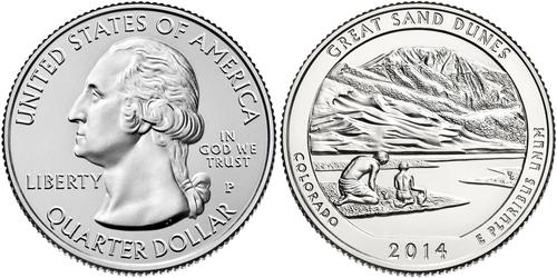 1/4 Доллар США (1776 - ) Медь Джордж Вашингтон