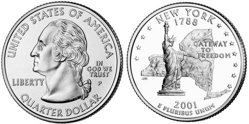 1/4 Доллар США (1776 - ) Никель/Медь Джордж Вашингтон