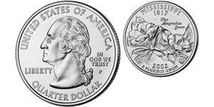 1/4 Доллар США (1776 - ) Серебро Джордж Вашингтон