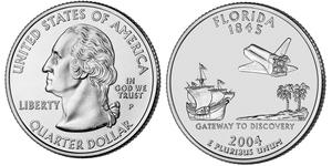 1/4 Доллар США (1776 - ) Серебро Джордж Вашингтон