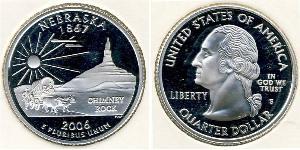 1/4 Доллар США (1776 - ) Серебро Джордж Вашингтон