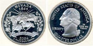 1/4 Доллар США (1776 - ) Серебро Джордж Вашингтон