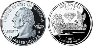 1/4 Доллар США (1776 - ) Серебро Джордж Вашингтон
