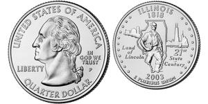 1/4 Доллар США (1776 - ) Серебро Джордж Вашингтон