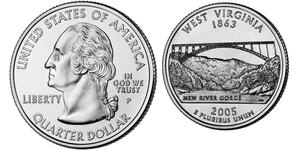 1/4 Доллар США (1776 - ) Серебро Джордж Вашингтон