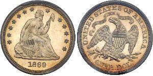 1/4 Доллар / 25 Цент США (1776 - ) Серебро 