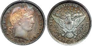 1/4 Доллар / 25 Цент США (1776 - ) Серебро/Медь 