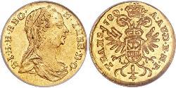 1/4 Дукат Священна Римська імперія (962-1806) Золото Maria Theresa of Austria (1717 - 1780)