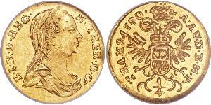 1/4 Дукат Священная Римская империя (962-1806) Золото Maria Theresa of Austria (1717 - 1780)