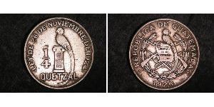 1/4 Кетцаль Республика Гватемала (1838 - ) Серебро 