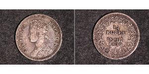 1/4 Рупия Британская Индия (1858-1947) Серебро Виктория (1819 - 1901)