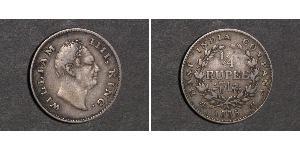 1/4 Рупия Британская империя (1497 - 1949) Серебро Вильгельм IV (1765-1837)