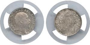 1/4 Рупія Британська Індія (1858-1947) Срібло Едвард VII (1841-1910)