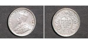 1/4 Рупія Британська Індія (1858-1947) Срібло Георг V (1865-1936)