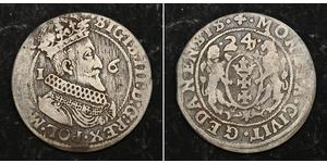 1/4 Талер Данциг/Гданьск  (1454-1793) / Речь Посполитая (1569-1795) Серебро Сигизмунд III
