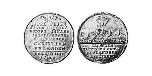 1/4 Талер Ансбах (1398–1792) Срібло Charles Alexander, Margrave of Brandenburg-Ansbach (1736 – 1806)