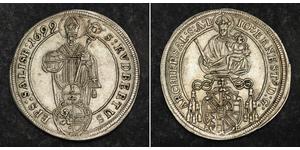 1/4 Талер Зальцбург (1328 - 1803) Срібло Johann Ernst von Thun und Hohenstein