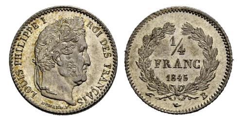 1/4 Франк July Monarchy (1830-1848) Срібло Луі-Філіп I (1773 -1850)