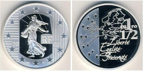 1.5 Euro Quinta Repubblica francese (1958 - ) Argento 