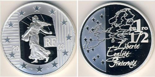 1.5  Euro Quinta República Francesa (1958 - ) Plata 