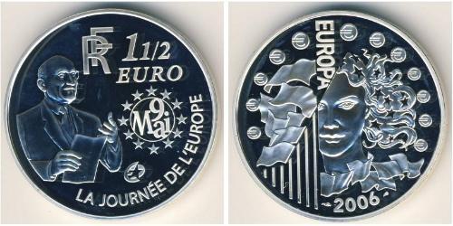 1.5 Euro Fünfte Französische Republik (1958 - ) Silber 