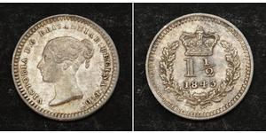 1.5 Penny Reino Unido Plata Victoria (1819 - 1901)