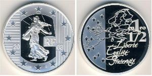 1.5 Євро French Fifth Republic (1958 - ) Срібло 