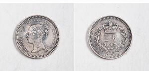 1.5 Пенни Великобритания  Серебро Виктория (1819 - 1901)