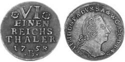 1/6 Thaler Anhalt-Bernbourg (1603 - 1863) Argent Victor-Frédéric d