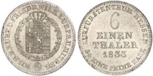 1/6 Thaler Hesse-Cassel (1567 - 1806) Argent 