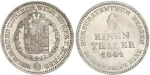 1/6 Thaler Hesse-Cassel (1567 - 1806) Argent 