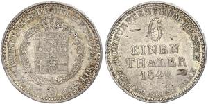 1/6 Thaler Hesse-Cassel (1567 - 1806) Argent 