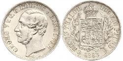 1/6 Thaler Royaume de Hanovre (1814 - 1866) Argent Georges V de Hanovre (1819 - 1878)