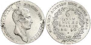 1/6 Thaler Royaume de Prusse (1701-1918) Argent Frédéric-Guillaume III de Prusse (1770 -1840)