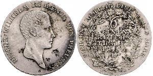 1/6 Thaler Royaume de Prusse (1701-1918) Argent Frédéric-Guillaume III de Prusse (1770 -1840)