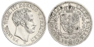 1/6 Thaler Royaume de Prusse (1701-1918) Argent Frédéric-Guillaume III de Prusse (1770 -1840)
