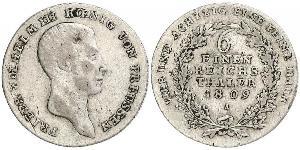 1/6 Thaler Royaume de Prusse (1701-1918) Argent Frédéric-Guillaume III de Prusse (1770 -1840)