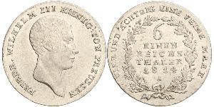 1/6 Thaler Royaume de Prusse (1701-1918) Argent Frédéric-Guillaume III de Prusse (1770 -1840)
