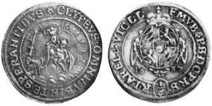 1/6 Thaler Électorat de Bavière (1623 - 1806) Argent Ferdinand Marie de Bavière(1636 – 1679)