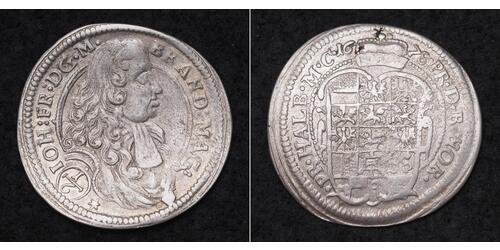 1/6 Thaler Principato di Ansbach (1398–1792) Argento Giovanni Federico di Brandeburgo-Ansbach(1654 – 1686)