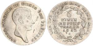 1/6 Thaler Regno di Prussia (1701-1918) Argento Federico Guglielmo III di Prussia  (1770 -1840)