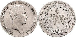 1/6 Thaler Regno di Prussia (1701-1918) Argento Federico Guglielmo III di Prussia  (1770 -1840)