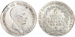 1/6 Thaler Regno di Prussia (1701-1918) Argento Federico Guglielmo III di Prussia  (1770 -1840)