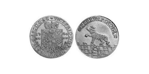 1/6 Thaler Anhalt-Bernburg (1603 - 1863) Plata Victor Frederick, Prince of Anhalt-Bernburg (1700 – 1765)