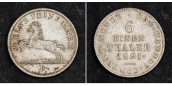 1/6 Thaler Hannover Plata 