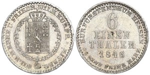 1/6 Thaler Hesse-Kassel (1567 - 1806) Plata 