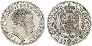 1/6 Thaler Reino de Prusia (1701-1918) Plata Federico Guillermo III de Prusia (1770 -1840)
