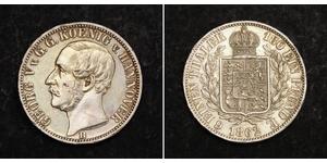 1/6 Thaler Königreich Hannover (1814 - 1866) Silber Georg V. (Hannover) (1819 - 1878)