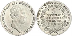 1/6 Thaler Königreich Preußen (1701-1918) Silber Friedrich Wilhelm III (1770 -1840)