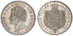 1/6 Thaler Königreich Sachsen (1806 - 1918) Silber Johann (Sachsen)